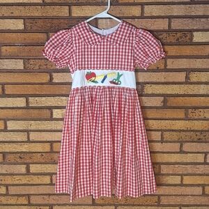 Kelly's Kids Red and White Gingham School Dress